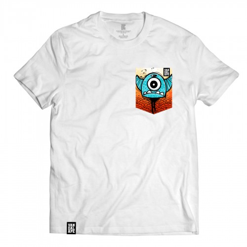 Tričko s vreckom krátky rukáv grafický dizajn One Eye Freak