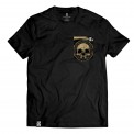 Tričko s vreckom krátky rukáv grafický dizajn Golden Skull