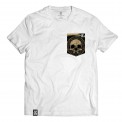 Tričko s vreckom krátky rukáv grafický dizajn Golden Skull