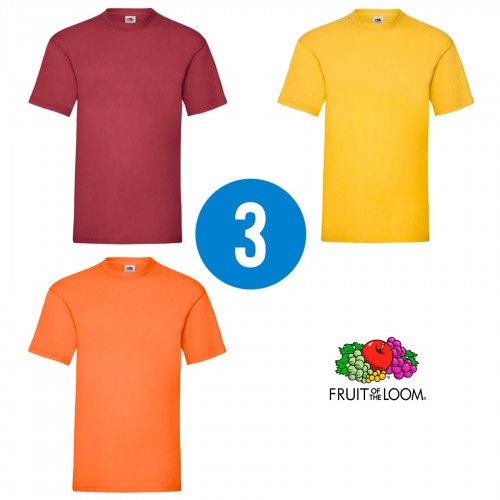 3 PACK - Pánske tričko VALUEWEIGHT T , Brick red, Sunflower, Orange