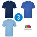 3 PACK - Pánske tričko VALUEWEIGHT T , Navy, Royal blue , Sky blue