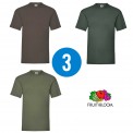 3 PACK - Pánske tričko VALUEWEIGHT T , Chocolate, Bottle green, Olive