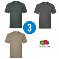 3 PACK - Pánske tričko VALUEWEIGHT T , Bottle green, Light graphite, Khaki