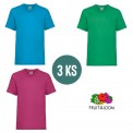 3 PACK - Detské tričko VALUEWEIGHT T KIDS , Azure blue, Kelly green, Fuchsia