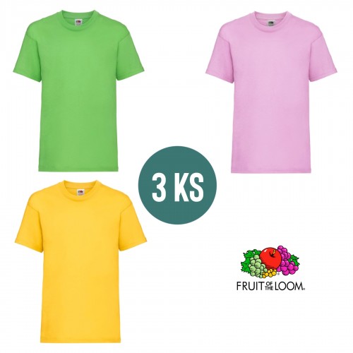 3 PACK - Detské tričko VALUEWEIGHT T KIDS , Lime, Light pink, Sunflower