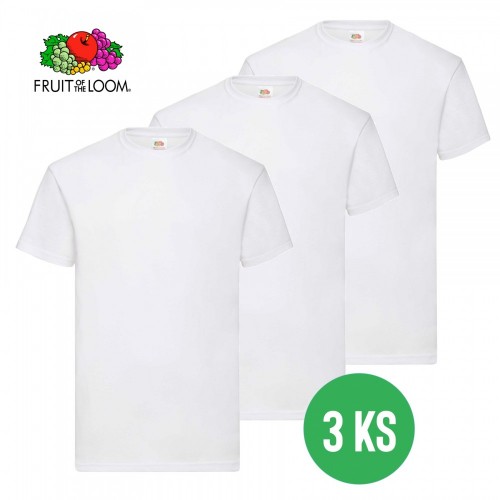 3 pánske tričká, farba White - ak si želáte inú veľkosť, uveďťe to do poznámky pred odoslaním objednávky.
